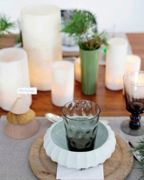 Decoración nórdica de Navidad en verde