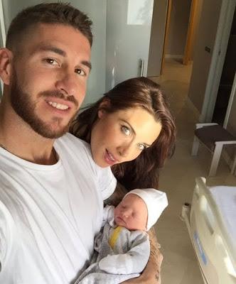 Pilar Rubio y Sergio Ramos dan la bievenida a Marco