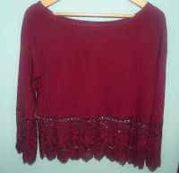 Haul de moda con Yoins: Collar, top burdeos, falda lápiz tipo cuero (Review, Haul, Info)