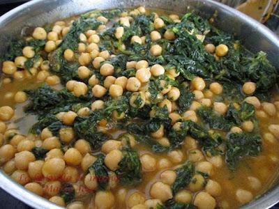 Otra manera de comer garbanzos con espinacas Otra manera de comer garbanzos con espinacas