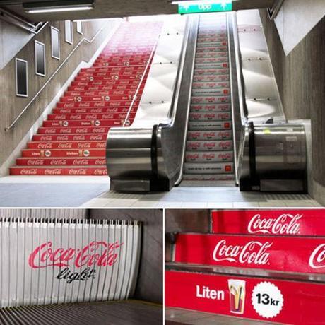 28 ejemplos creativos de publicidad en escaleras