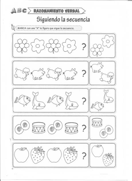 Siguiendo la secuencia: Razonamiento verbal 5 años