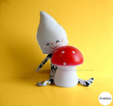 margaret rag doll and mushroom