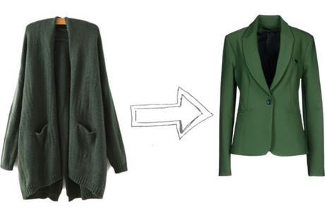 ¿Cómo uso un cardigan verde militar?