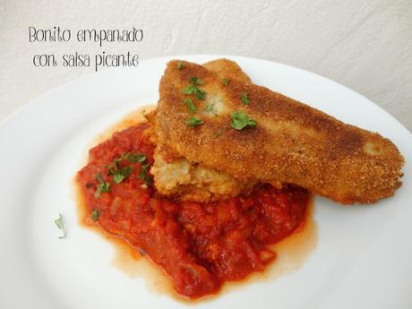 Bonito Empanado con Salsa Picante