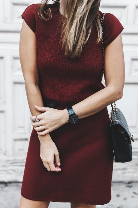 Longchamp-Red_Dress-Booties-Collage_Vintage-Outfit-Street_Style-14