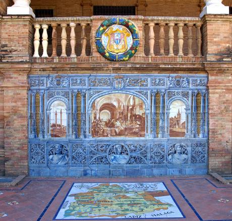 Los bancos de la Plaza de España (43): Sevilla ganadera.