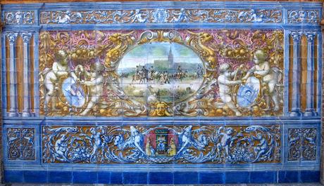 Los bancos de la Plaza de España (43): Sevilla ganadera.