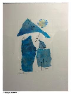 Obra sobre papel en Algorta. Clara Alvarez y Edith Hatton