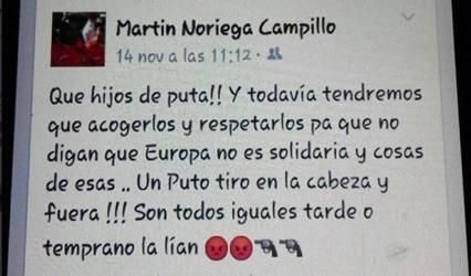 Concejal pepero contra refugiados