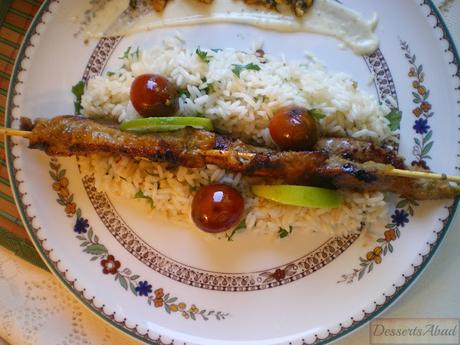 Satay (sate) de presa ibérica a la barbacoa