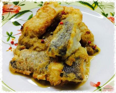 Bacalao rebozado con crema de pimiento verde Bacalao rebozado con crema de pimiento verde 2