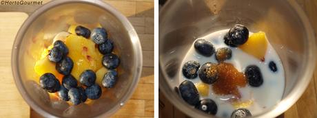 RECETA: Batido de plátano, melocotón y arándanos