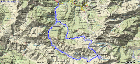 Mapa de la ruta de los Arrudos y Corteguerón