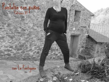 Patrón a medias con La Pantigana: Pantalón con puños