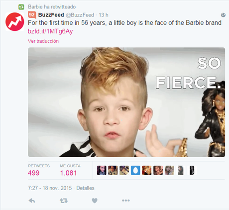 Un niño revienta Twitter al aparecer en el anuncio de la @Barbie @Moschino #moschinoBarbie