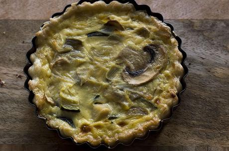 QUICHE DE CHAMPIÑON CON QUESO PARMESANO