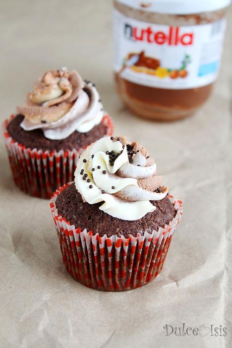 Cupcakes de Nutella con Doble Buttercream