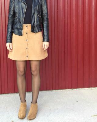 DIY A-LINE SKIRT WITH BUTTONS