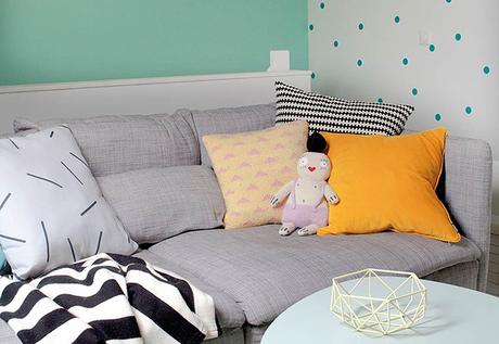 Vivir con niños en una casa blanca y con colores pastel!