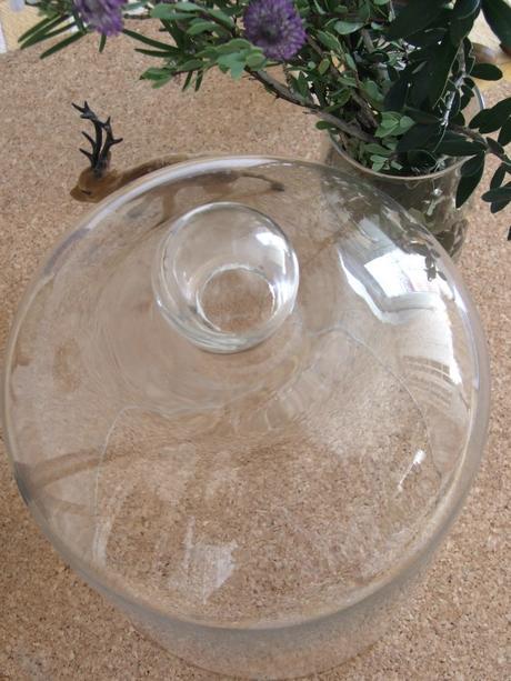 Decorando la navidad, campana de cristal con cervatillo Decorando la navidad, campana de cristal con cervatillo