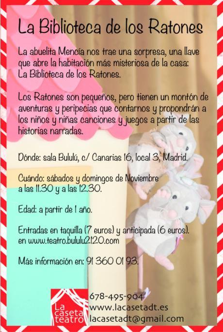 Teatro para niños: La biblioteca de los Ratones Teatro para niños: La biblioteca de los Ratones