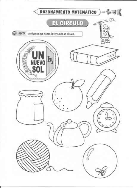 El círculo: Razonamiento matemático 5 años