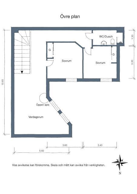 Un duplex con la cocina en la zona de paso