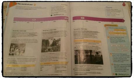 Edición actual de un libro de Social Science de Sexto de Primaria. 