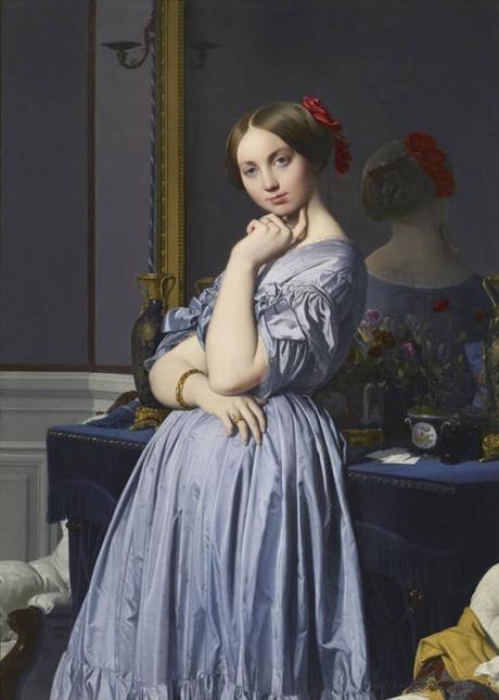 La condesa de Haussonville, Jean-Auguste-Dominique Ingres. Óleo sobre lienzo, 132 x 92 cm, 1845, Nueva York, The Frick Collection, 1927