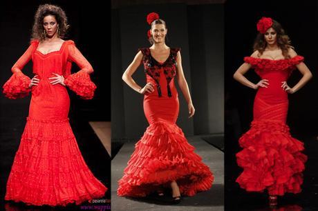 Vestidos de flamenca básicos rojos