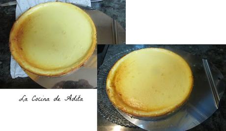 La mejor tarta de queso, con crujientes de naranja