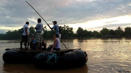 Río Suchiate, frontera entre México y Guatemala