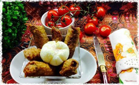 Rollitos de carne rebozada con pimiento verde Rollitos de carne rebozada con pimiento verde 2