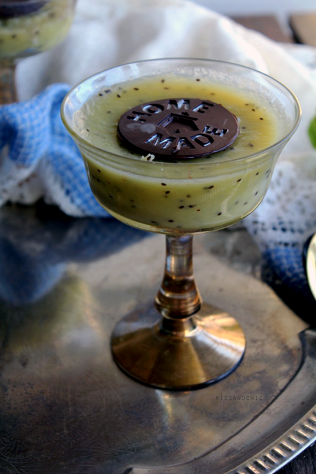 Receta para niños con kiwis Zespri → Crema de kiwi y mascarpone