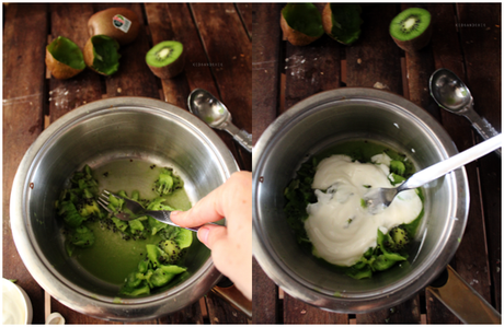 Receta para niños con kiwis Zespri → Crema de kiwi y mascarpone