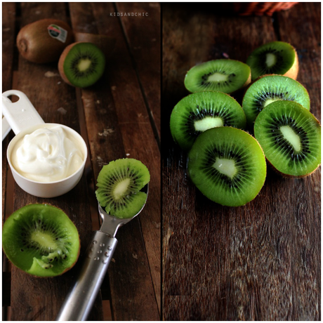 Receta para niños con kiwis Zespri → Crema de kiwi y mascarpone