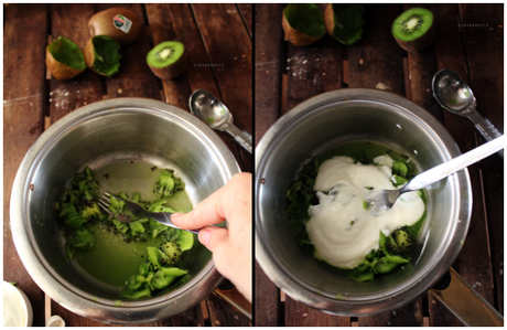 Receta para niños con kiwis Zespri → Crema de kiwi y mascarpone