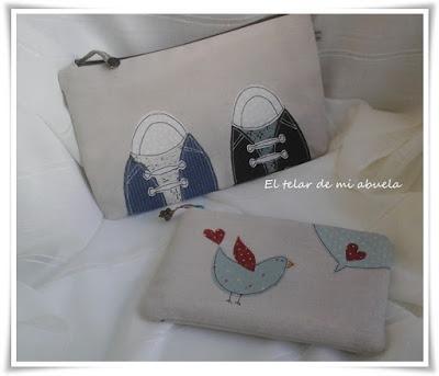 FUNDA CON BOQUILLA, NECESERES Y BOLSO DE Gail Pan.
