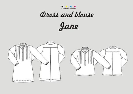 Blusa y vestido para niña: Nuevo patrón PDF