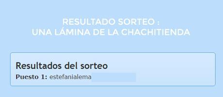 RESULTADO SORTEO | Una lámina de La Chachitienda RESULTADO SORTEO | Una lámina de La Chachitienda