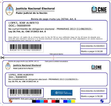 Riesgos y penalidades por no votar.