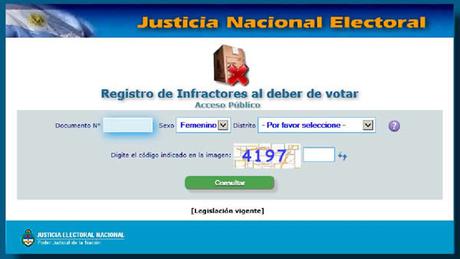 Riesgos y penalidades por no votar.