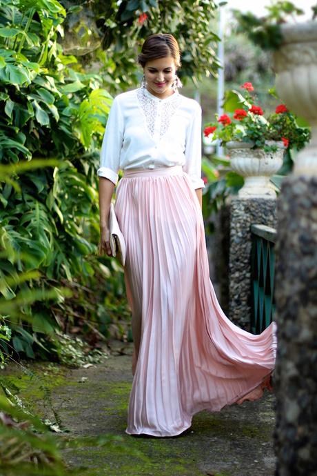 Pleated Maxi Skirt