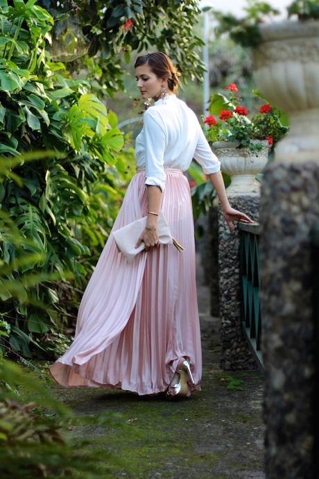 Pleated Maxi Skirt