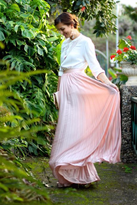 Pleated Maxi Skirt