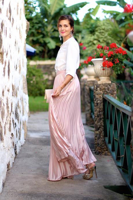 Pleated Maxi Skirt