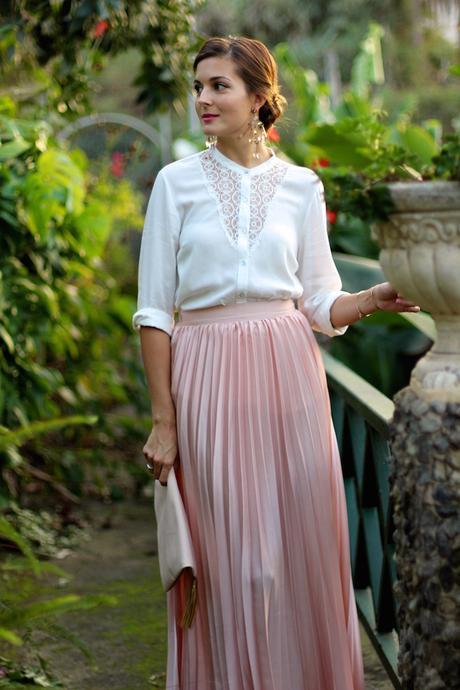 Pleated Maxi Skirt
