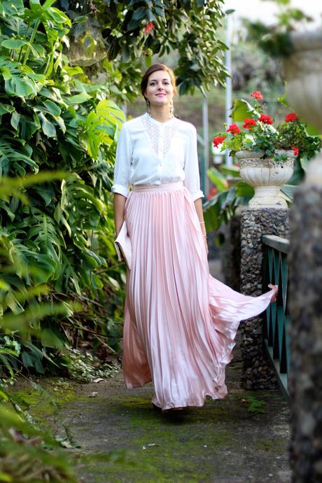 Pleated Maxi Skirt