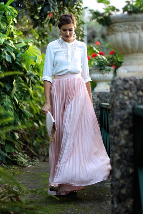 Pleated Maxi Skirt